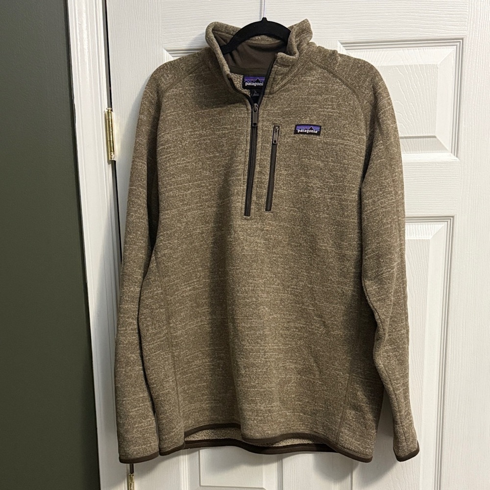 Patagonia Tan Quarter-Zip Fleece